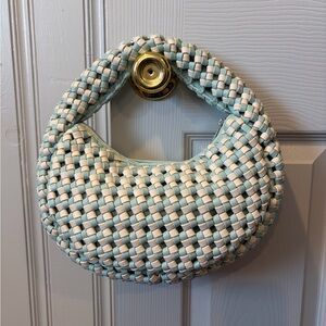 Sincerely Jules Elegant Gray and Cream Clutch